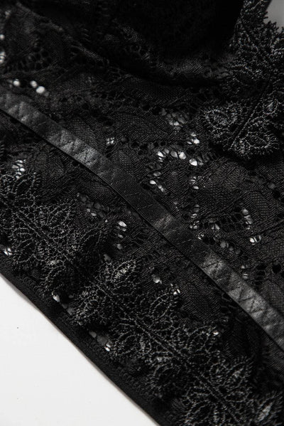 Bralette Black Deep V Lace