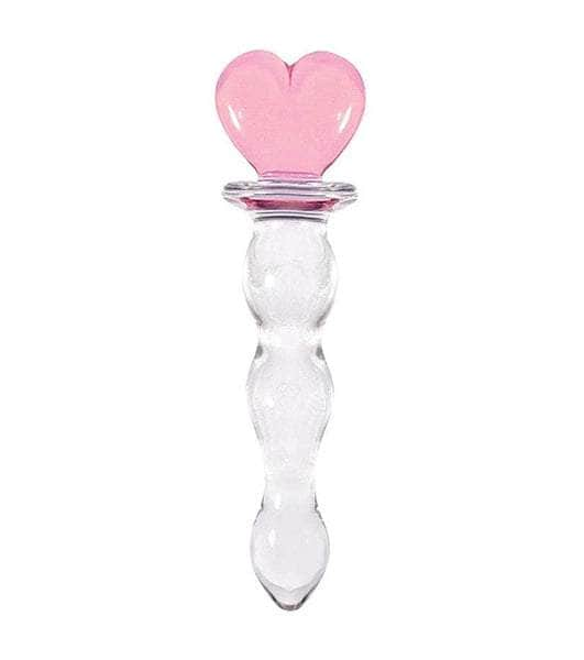 Dildo Cristal Corazón Rosado