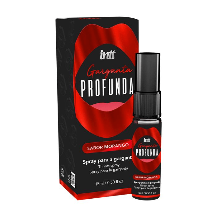 Spray para Sexo Oral 15ml con sabor Frutilla - Garganta Profunda INTT