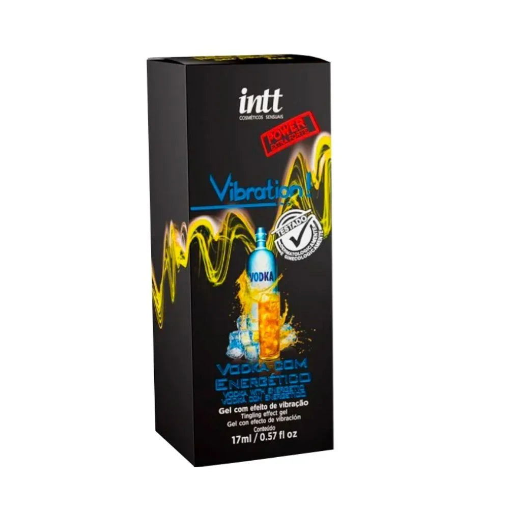 Vibration Power Vodka con Energética Gel Sensorial de Vibración, Pulsación y Calor | INTT