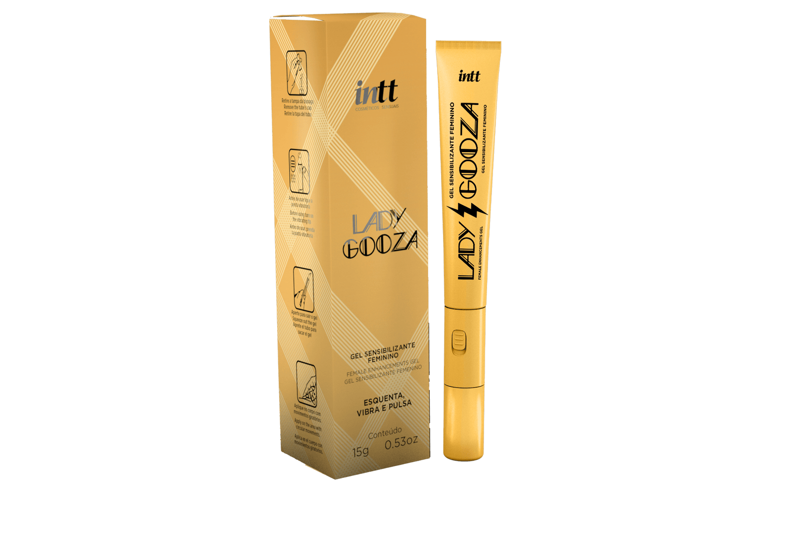 Gel Estimulante para Clítoris aroma tutti frutti 15ml - Lady Gooza INTT