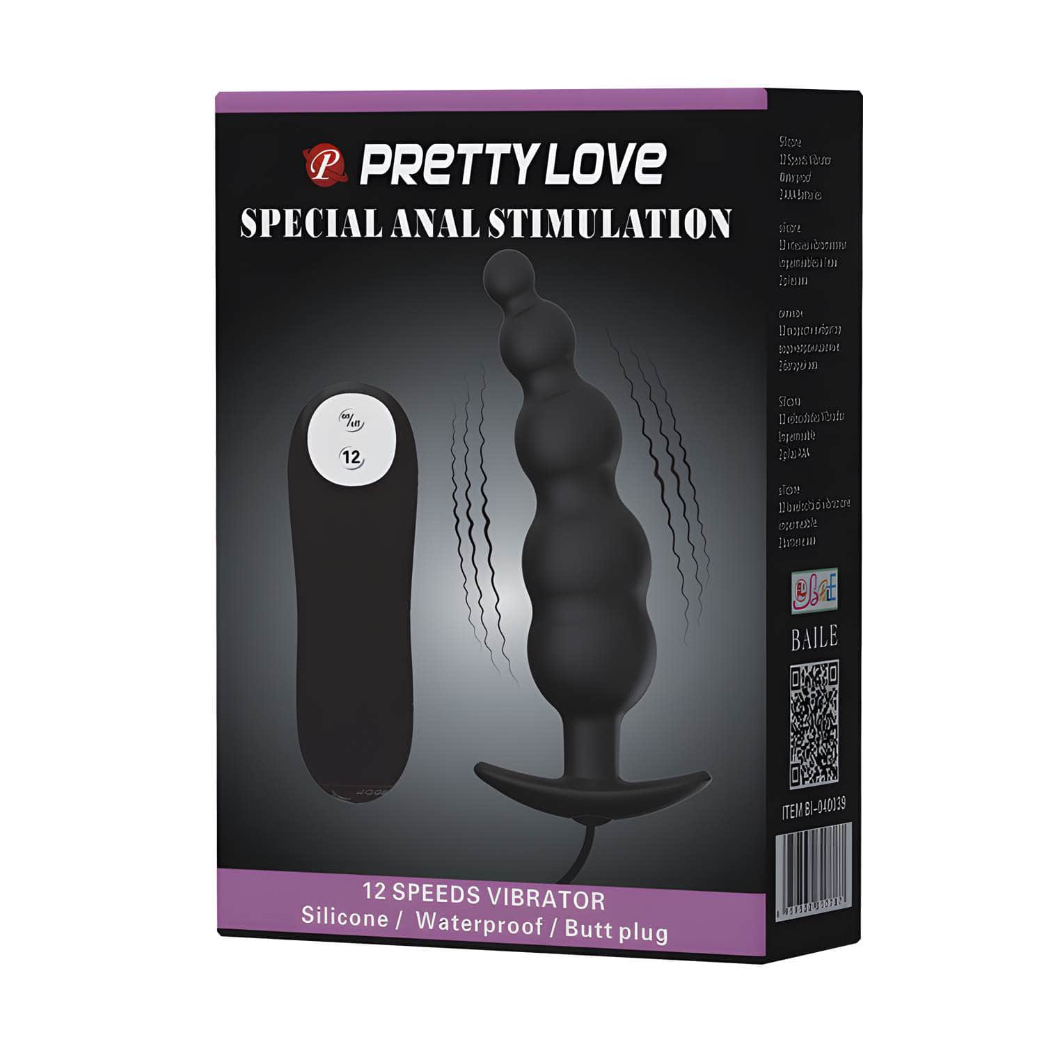 Francis | Plug Anal Vibrador de Silicona con 12 Funciones | PRETTY LOVE