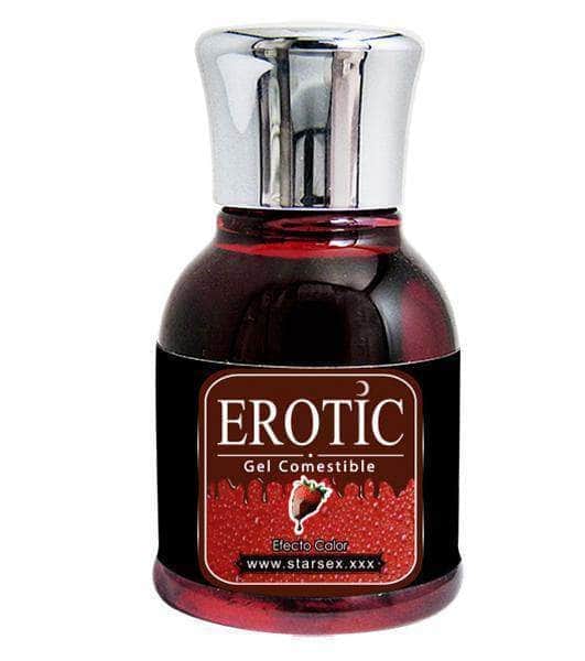 Gel de Masaje Efecto Calor Frutilla Chocolate Comestible 30 ml Erotic - Starsex