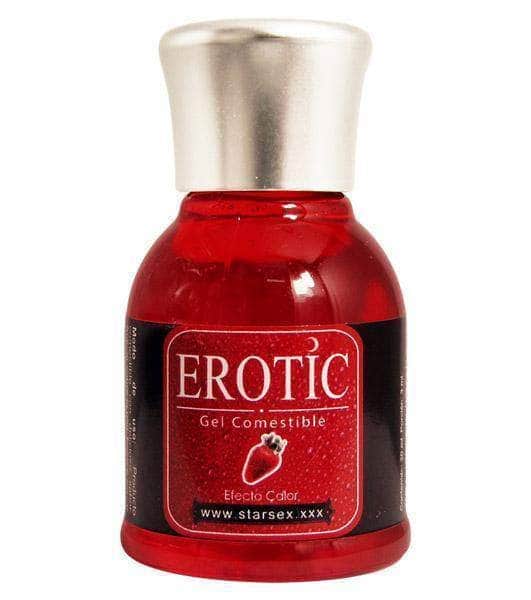Gel de Masaje Efecto Calor Frutilla Comestible 30 ml Erotic - Starsex