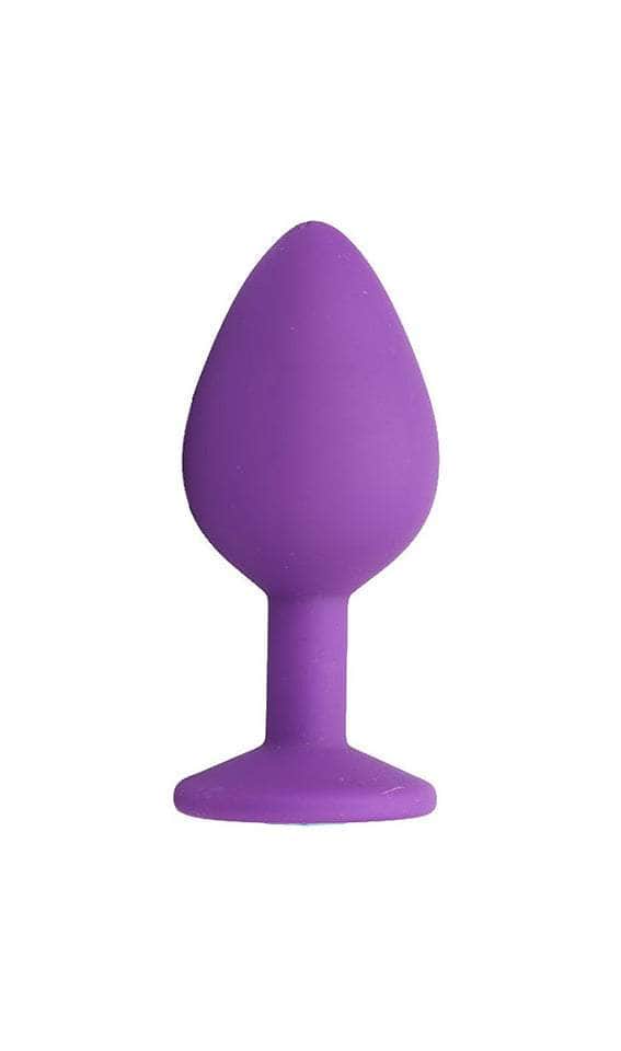 Plug Anal de Silicona Talla M Morado