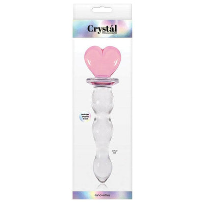 Dildo Cristal Corazón Rosado