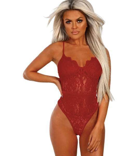 Babydoll Rojo con Encaje - Esther - Starsex