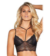 Bralette De Encaje Negro Con Tiras - Necklace - Starsex