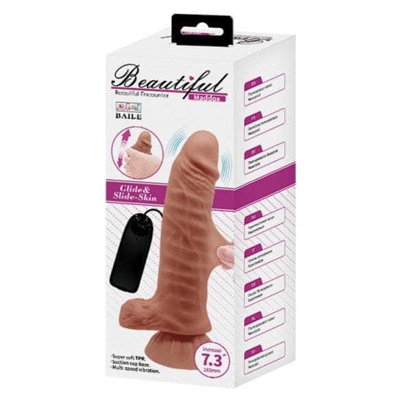 Maddox | Dildo Realista Vibrador con Base de Succión BAILE